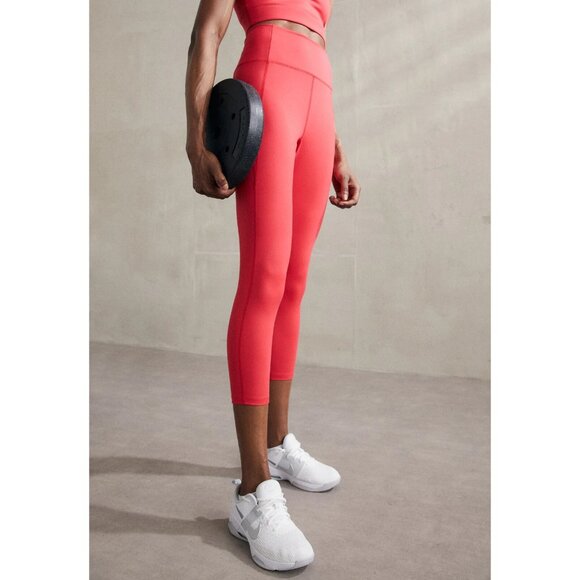 girlfriend collective Pants - Girlfriend Collective Leggings High Waist 7/8 Crop Geranium Pink NWT